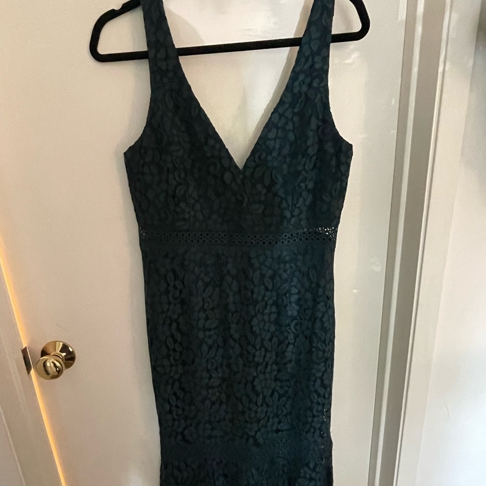 Beautiful navy lace midi dress